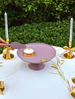 Living With Elan - Elan Royal Hive Cake Stand With Server Mauve