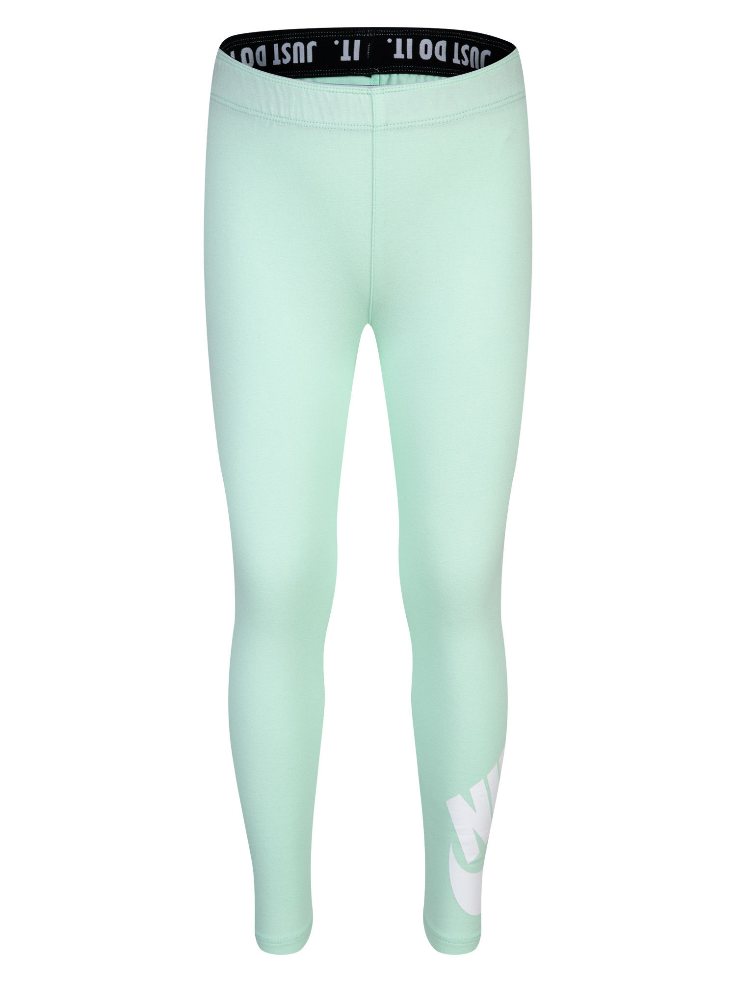 Nike Girls Green Solid-Plain Bottoms 