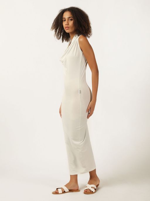 knee length dresses for ladies Could Stay Here Forever White Multi Floral Maxi Dress main image 0