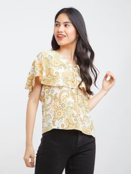 Zink London - Womens Multi-color Printed Top