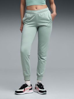 Puma - Womens Essential Green Solid Joggers