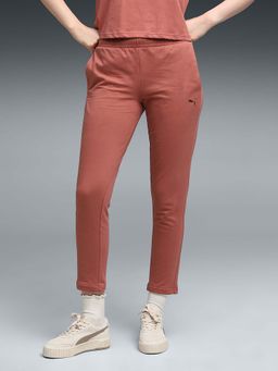 Puma - Womens Slim Fit Solid Rust Trackpant