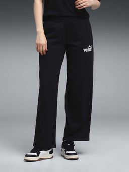 Puma - Womens Fleece Black Solid Trackpant