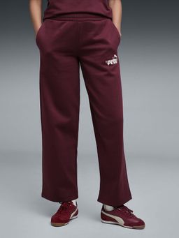 Puma - Womens Fleece Maroon Solid Pant