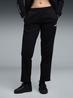 Puma - Womens Soft Fleece Black Solid Trackpant