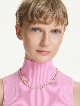 SWAROVSKI - Una Angelie Round Cut White Gold Tone Plated Necklace