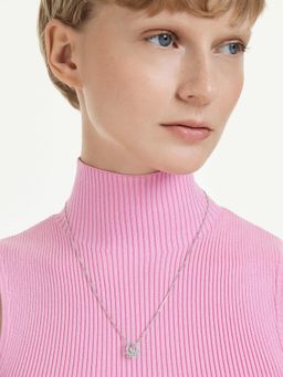 SWAROVSKI - Crystal Pearl Round Cut Pava Horse Shoe Necklace