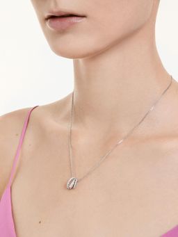 SWAROVSKI - White Hyperbola Pendant Round Cut Necklace