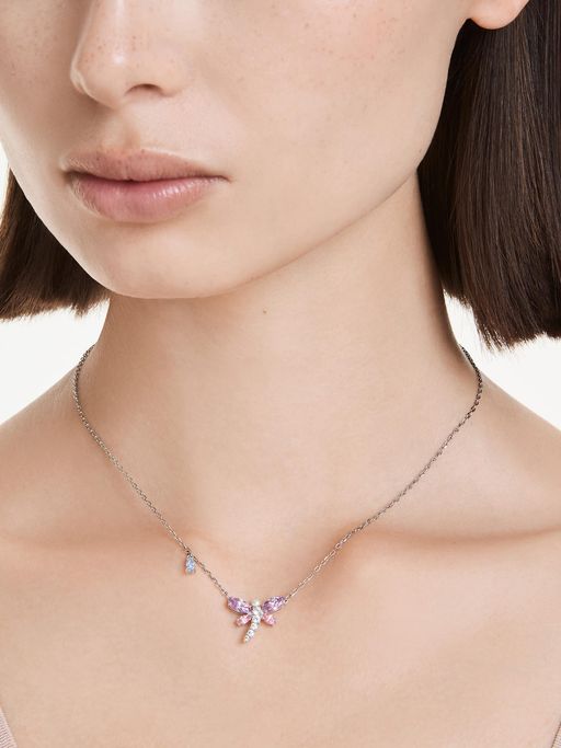 SWAROVSKI Ariana Grande x Swarovski Purple And Pink Dragonfly Necklace