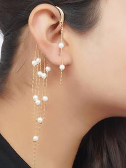 Fabula - Small Single Piece Gold Ear Cuff Earring Non-Piercing Design