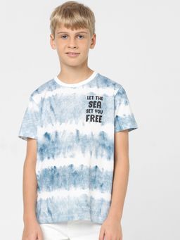Jack & Jones Junior - Boys Blue Graphic Print T-shirt