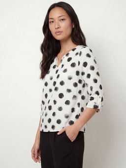 max - Cream Women Printed Round Neck Everyday Soft Trendy Top