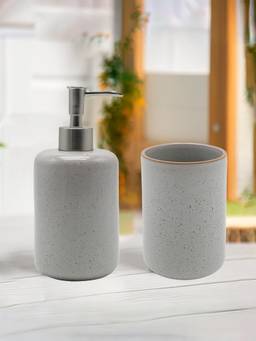 Anko - Set of 2 - Grey Soap Dispenser & Tumbler