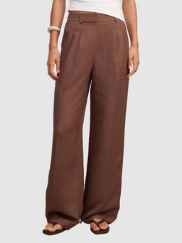 Forever New - Eva Brown Linen Wide Leg Pant