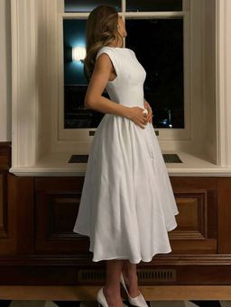 MISS MOSA BY AKANKSHA - Charlie Backless Midi Dress White