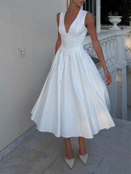 MISS MOSA BY AKANKSHA - Demy Sleeveless Maxi Dress White