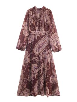 MISS MOSA BY AKANKSHA - Nelya Printed Maxi Dress Brown