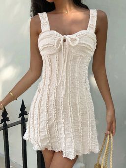 MISS MOSA BY AKANKSHA - Roxane Summer Mini Dress Off White
