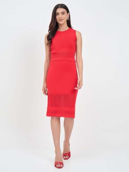 Madame - Red Knit Skirt Co-Ord Set