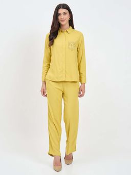Madame - Lime Viscose Co-Ord Set