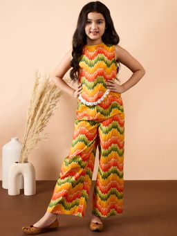 Stylo Bug - Girls All Over Print Round Neck Top & Pant Multi (Set of 2)