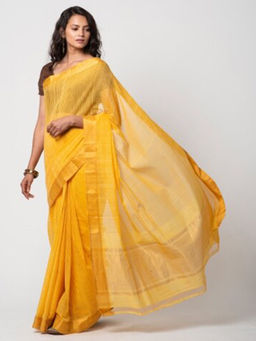 Fabindia - Cotton Woven Broad Border Sari