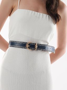 Haute Sauce - Womens The Mariner Buckle Belt - Prussian Blue