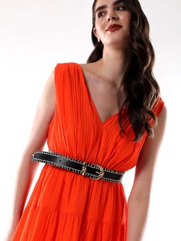 Haute Sauce - Womens The Mariner Buckle Belt - Raven Black