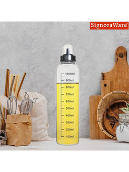 Signoraware - Clear Glass Even Flow Borosilicate Oil Dispenser (1000ml)