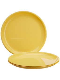 Signoraware - Yellow Plastic Full Round Plates (Pack Of 3)