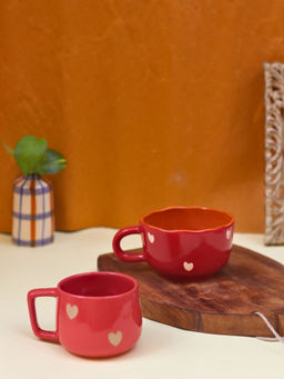 WEAVING HOMES - Red Cupid & Heart-Throb Mugs (Pack of 2)