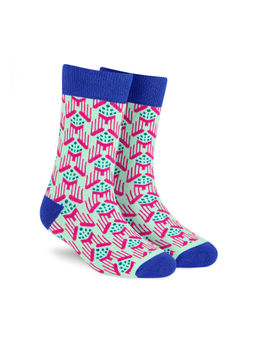 Dynamocks - Jazz Men & Women Crew Length Socks (Free Size) (Fits Shoe Size India/UK 7-12)
