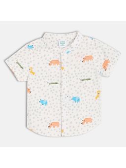 MINI KLUB - Cotton Half Sleeves Animal Printed Shirt