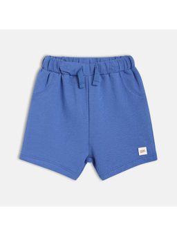 MINI KLUB - Boys Blue Cotton Solid Shorts
