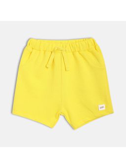 MINI KLUB - Boys Yellow Cotton Solid Shorts