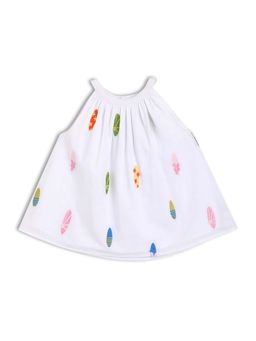 MINI KLUB - Cotton Sleeveless Embroidered Dress