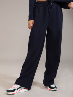 Twenty Dresses by Nykaa Fashion - Basics Navy Leave Footprints In World Sweatpants