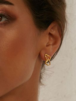 Pipa Bella by Nykaa Fashion - Dual Heart Tiny Earrings
