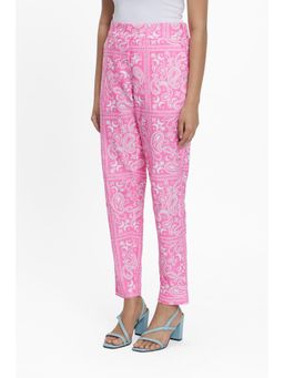 TERRA LUNA - Pink Printed Doda Pant