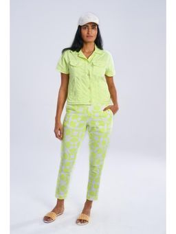 TERRA LUNA - Yellow Printed Doda Pant