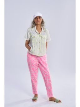 TERRA LUNA - Pink Printed Doda Pant