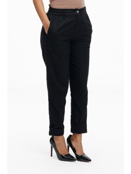 TERRA LUNA - Black Solid/Plain Naipan Pant