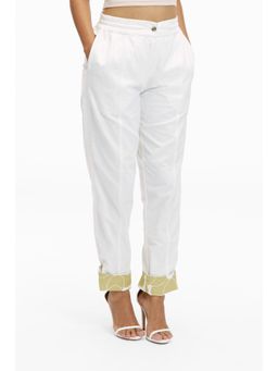 TERRA LUNA - White Printed Naipan Pant
