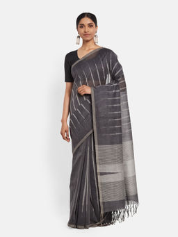 Fabindia - Cotton Solid Women Sari without Blouse