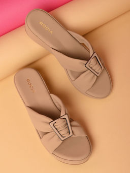 ROCIA - By Regal Beige Women Casual Wedges