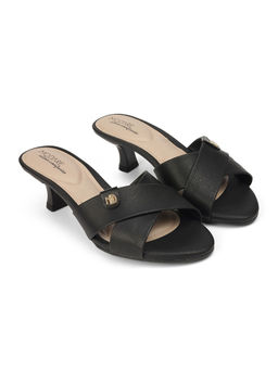 MODARE - Black Kitten Heel Sandals