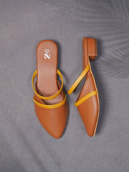 The Madras Trunk - Brown Harley Mules Heels