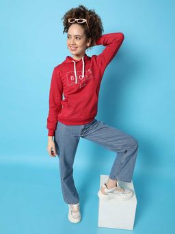 PINACOLADA - Womens Red Printed Sweatshirt