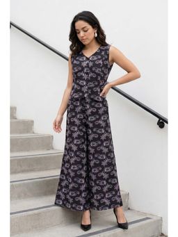 Aurelia - Black Embroidered V-Neck Co-ord Set