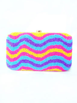 A Clutch Story - Multi Pop Candy Hand Embroidered Clutch